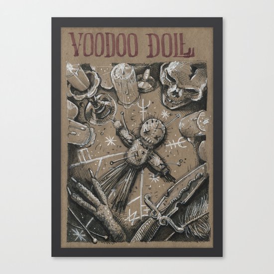 Voodoo Doll (Drawlloween 4/31) Canvas Print