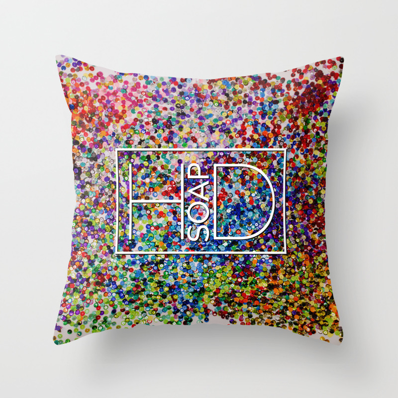 Logo On Sequins Throw Pillow By Hilltopdesignshd Society6