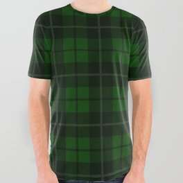Forest Green Plaid All Over Graphic Tee
