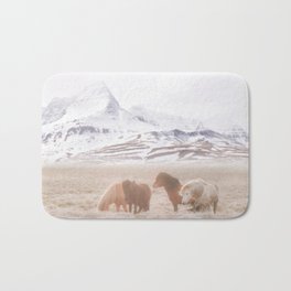WILD AND FREE 3 - HORSES OF ICELAND Bath Mat