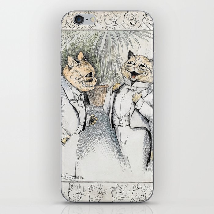 The After-Dinner Joke by Louis Wain iPhone Skin