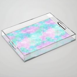 Iridescent Diamond Bling Sparkle Acrylic Tray