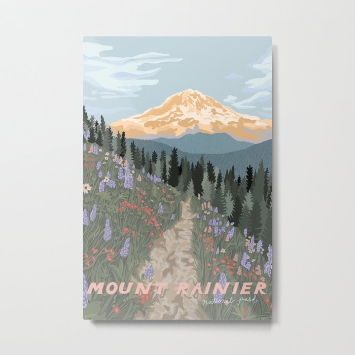 Mount Rainier National Park Metal Print