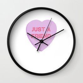 Just a Friend Valentines Conversation Heart Wall Clock