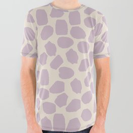 Ink Spot Pattern in Light Lavender Lilac Purple and Cream All Over Graphic Tee
