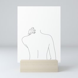 Nude back line drawing - Mai Mini Art Print