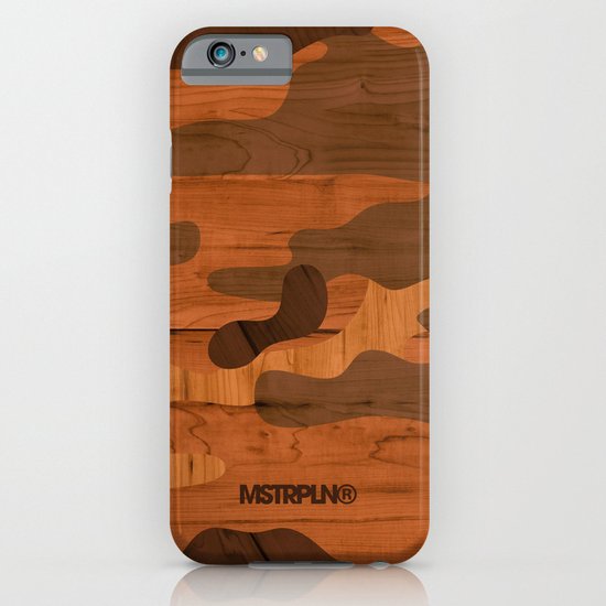 Modern Woodgrain Camouflage / Woodland Print iPhone & iPod Case