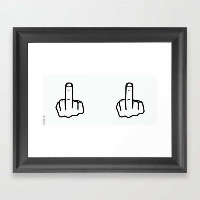 Eff You Coffee Mug - The Cussing Cup (White) Framed Art Print