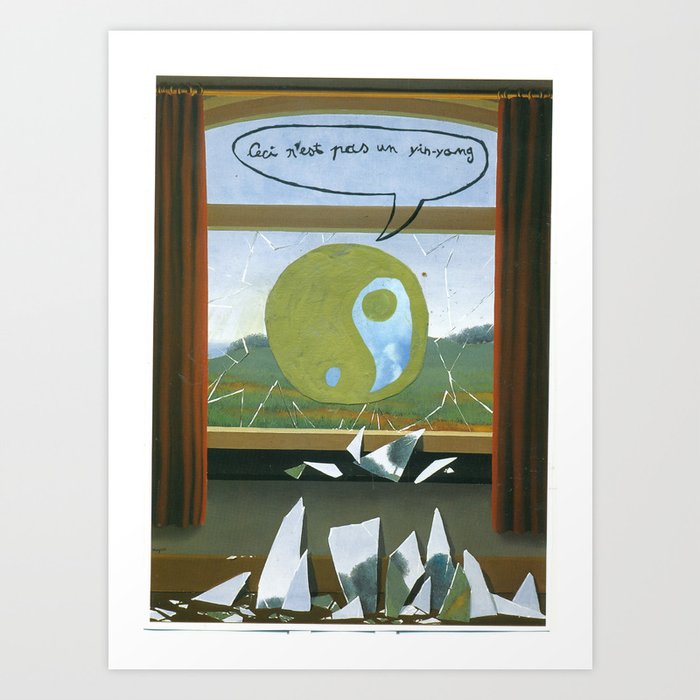 Ceci n'est pas un yin-yang  Art Print