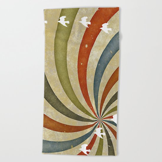 migratory birds Beach Towel