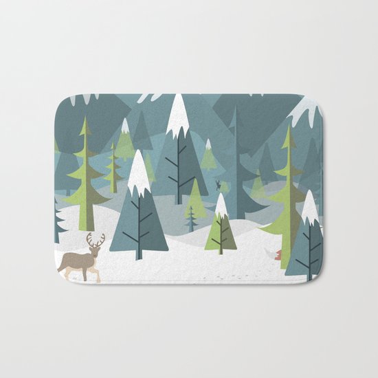 Winter Forest Bath Mat