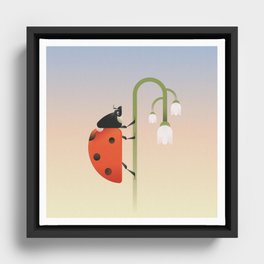The lady bug Framed Canvas
