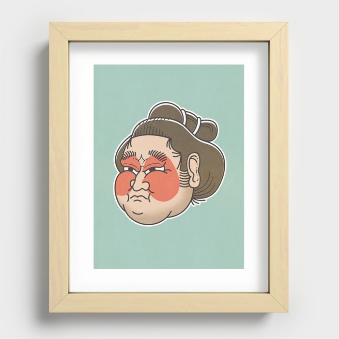 Sumo Face Recessed Framed Print