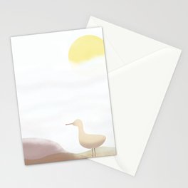 Dreamy Sandpiper and the Morning Sun Stationery Card