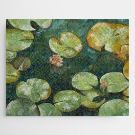 Water lotus acrylic painting Jigsaw Puzzle