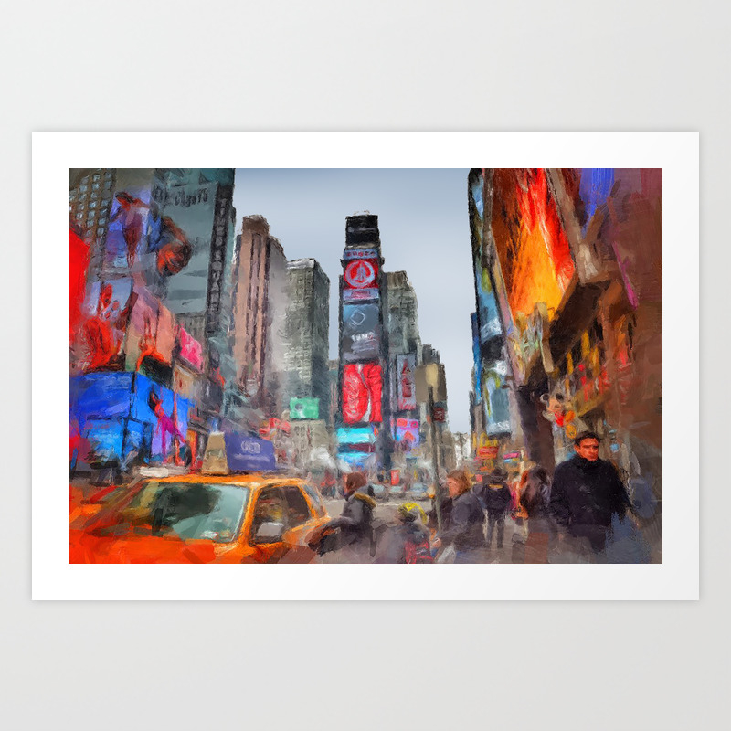 Nyc Times Square Manhattan Brooklyn New York City Decor Wall Art