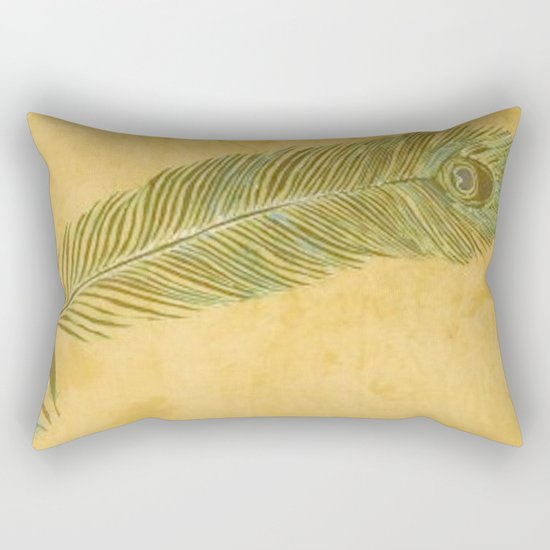 Peacock Batik Rectangular Pillow