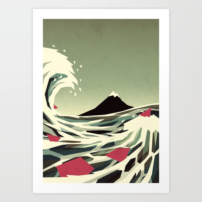 Discover the motif GO WITH THE FLOW by Yetiland as a print at TOPPOSTER