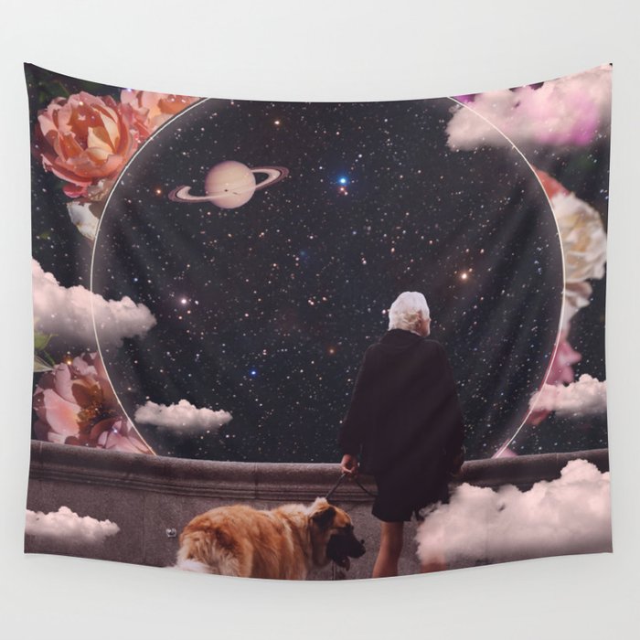 Starry Rooftop Wall Tapestry