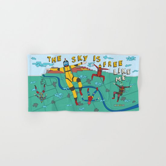 Skydive in the sky Hand & Bath Towel
