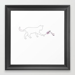 Drunk Cat Framed Art Print