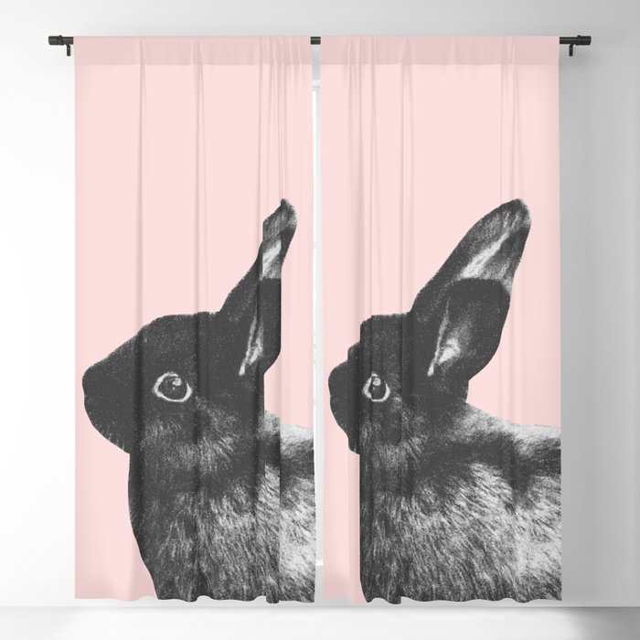 Little Rabbit on Blush #1 #decor #art #society6 Blackout Curtain