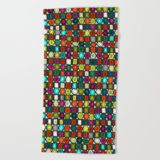 hex strip jet Beach Towel