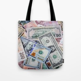 A collection of various foreign currencies Tote Bag