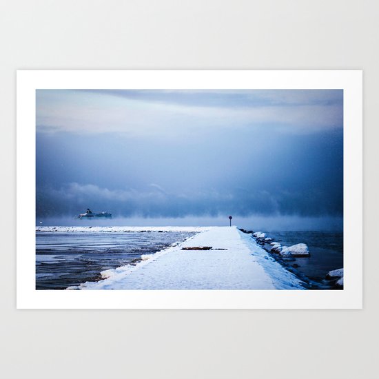 Snow winter 4 Art Print