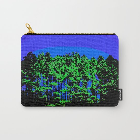 Mod Trees Blue & Green Carry-All Pouch