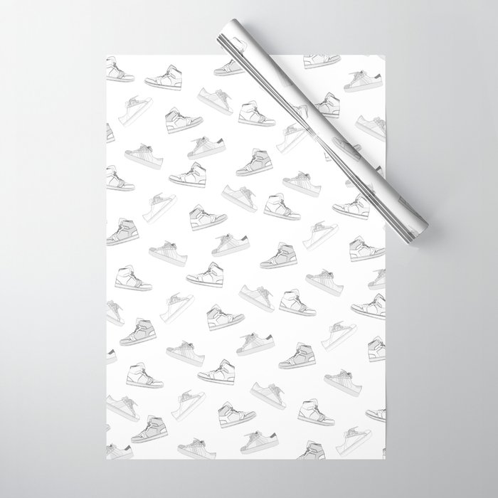 2 Sheets of Trainers Wrapping Paper 