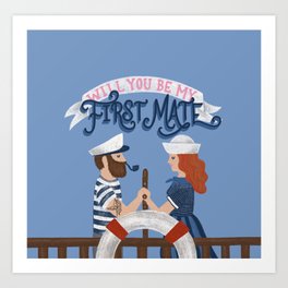 First Mate and Captain Art Print