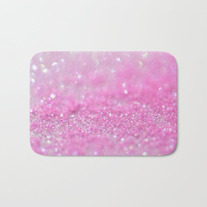 Sparkling Baby Girl Pink Glitter Effect Bath Mat