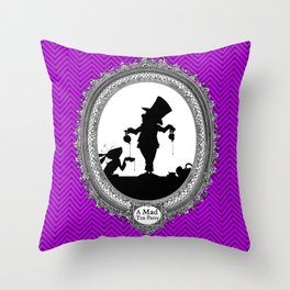 Alice's Adventures in Wonderland - Mad Tea Party Silhouette Throw Pillow