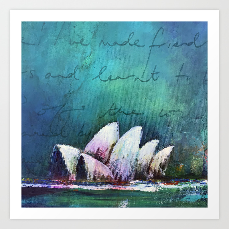 Opera House Of Peace Love Migration Art Print By Deester Society6
