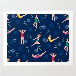 Homage to Esther Williams - Hollywood Blue Art Print