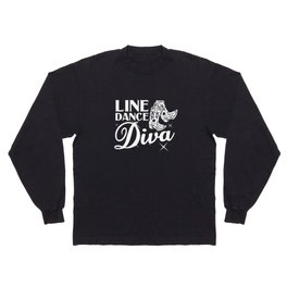 Line Dance Music Song Country Dancing Lessons Long Sleeve T-shirt