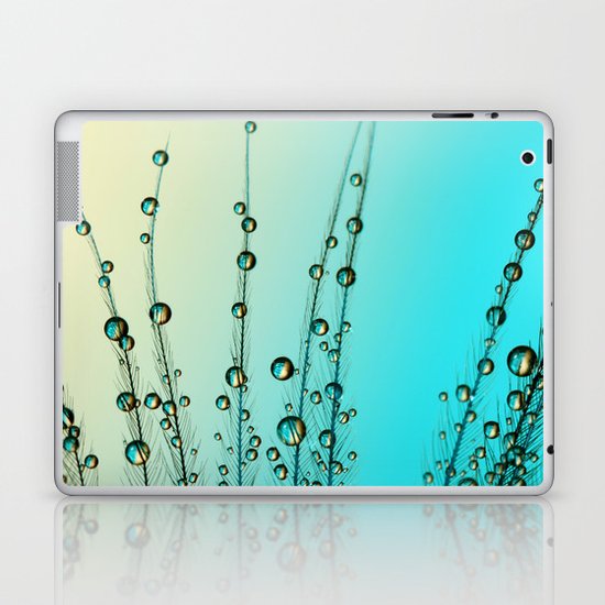 Feather Drops with Blue Laptop & iPad Skin