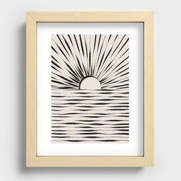 Minimal Sunrise / Sunset Recessed Framed Print