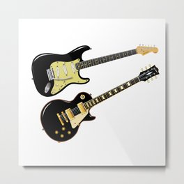 Elecric Guitars Metal Print | Illustration, Art, Musicalinstrument, Vector, Musical, Ebony, Jaz, Bluesguitar, Blues, Neck 