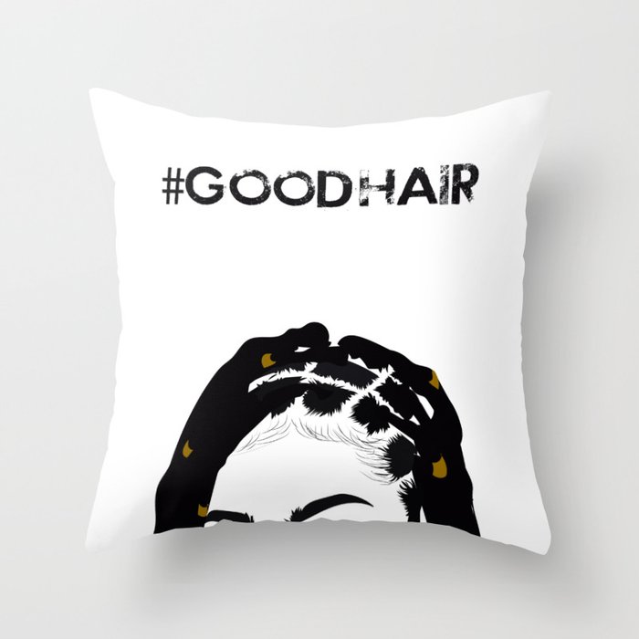 #GOODHAIR  - braids Throw Pillow