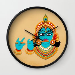 Paper cut out Krishna art Wall Clock | Krishna, Indianart, God, Indianfolkart, Folkart, Mindfulness, Lordkrishna, Indiangod, Papercutout, Krushna 