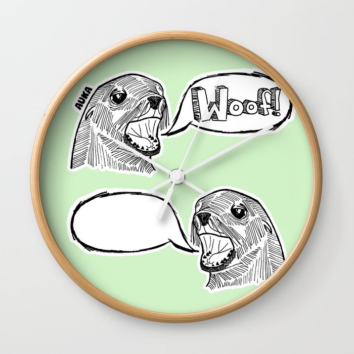 Sea Lion Woof! Wall Clock