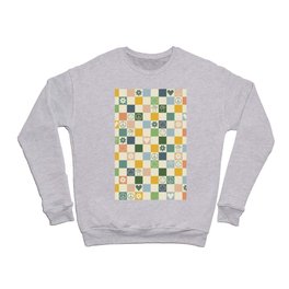 Happy Checkered pattern colorful Crewneck Sweatshirt