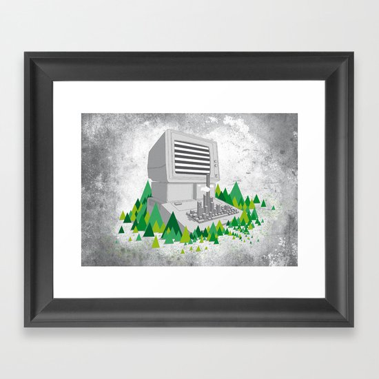 Keyboard City Framed Art Print