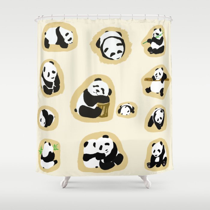 Panda Shows Shower Curtain