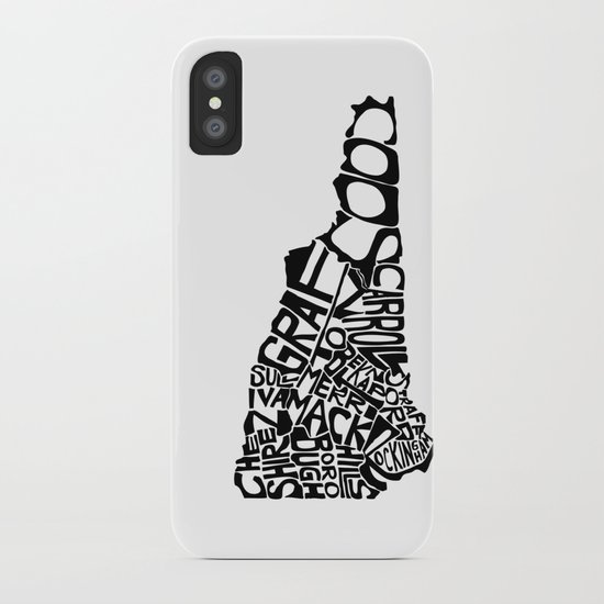 Typographic New Hampshire iPhone Case