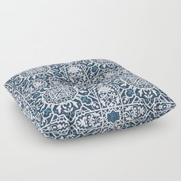 Blue and White Art Deco Floor Pillow