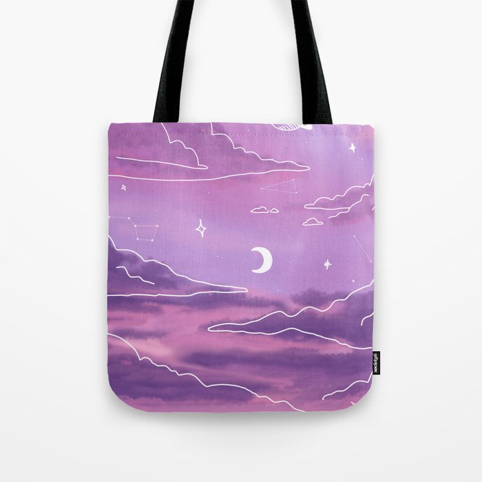 Purple Sunset View Tote Bag