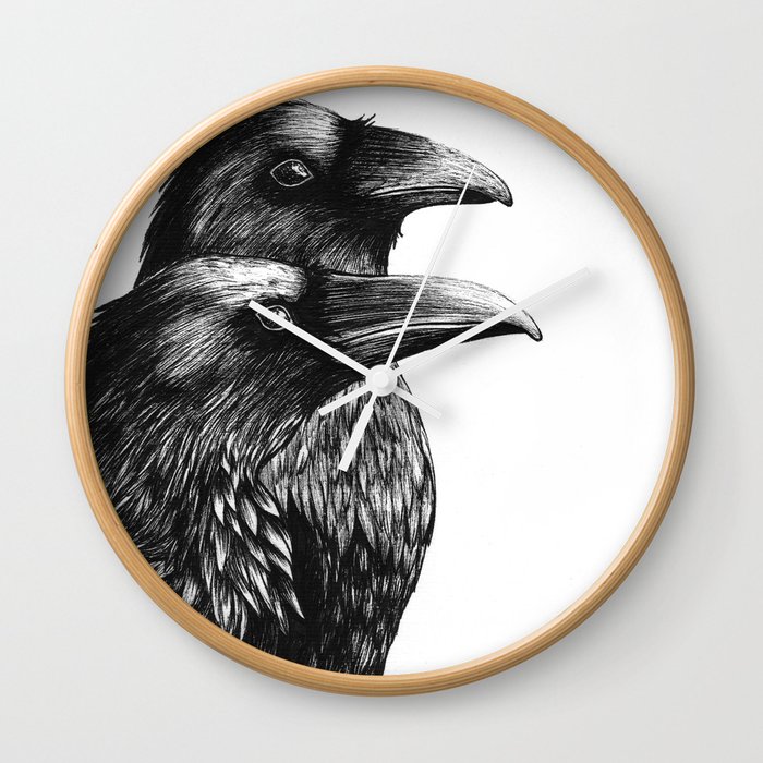 huginn muninn wall clock